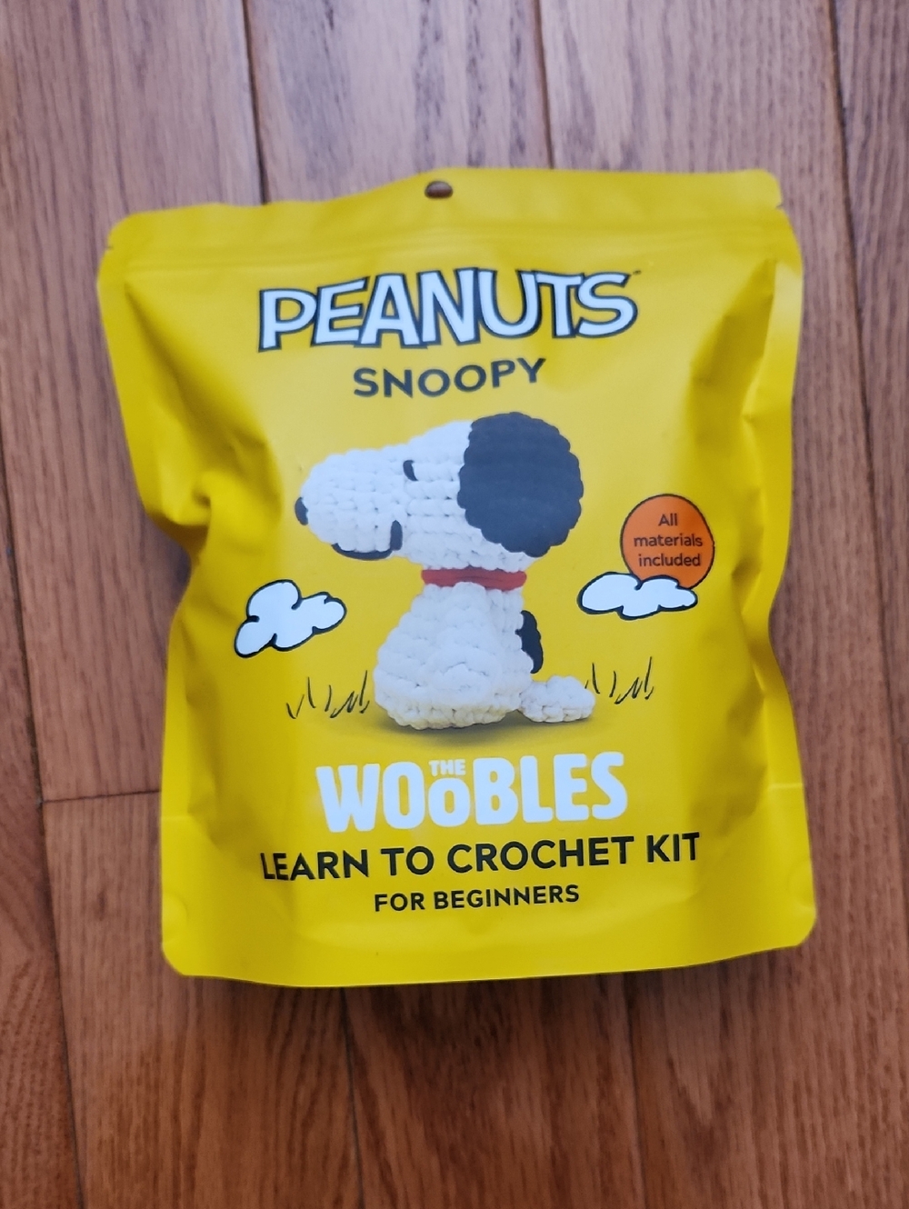 Peanuts Snoopy Crochet Kit - Yellow Woobles Learn to Crochet